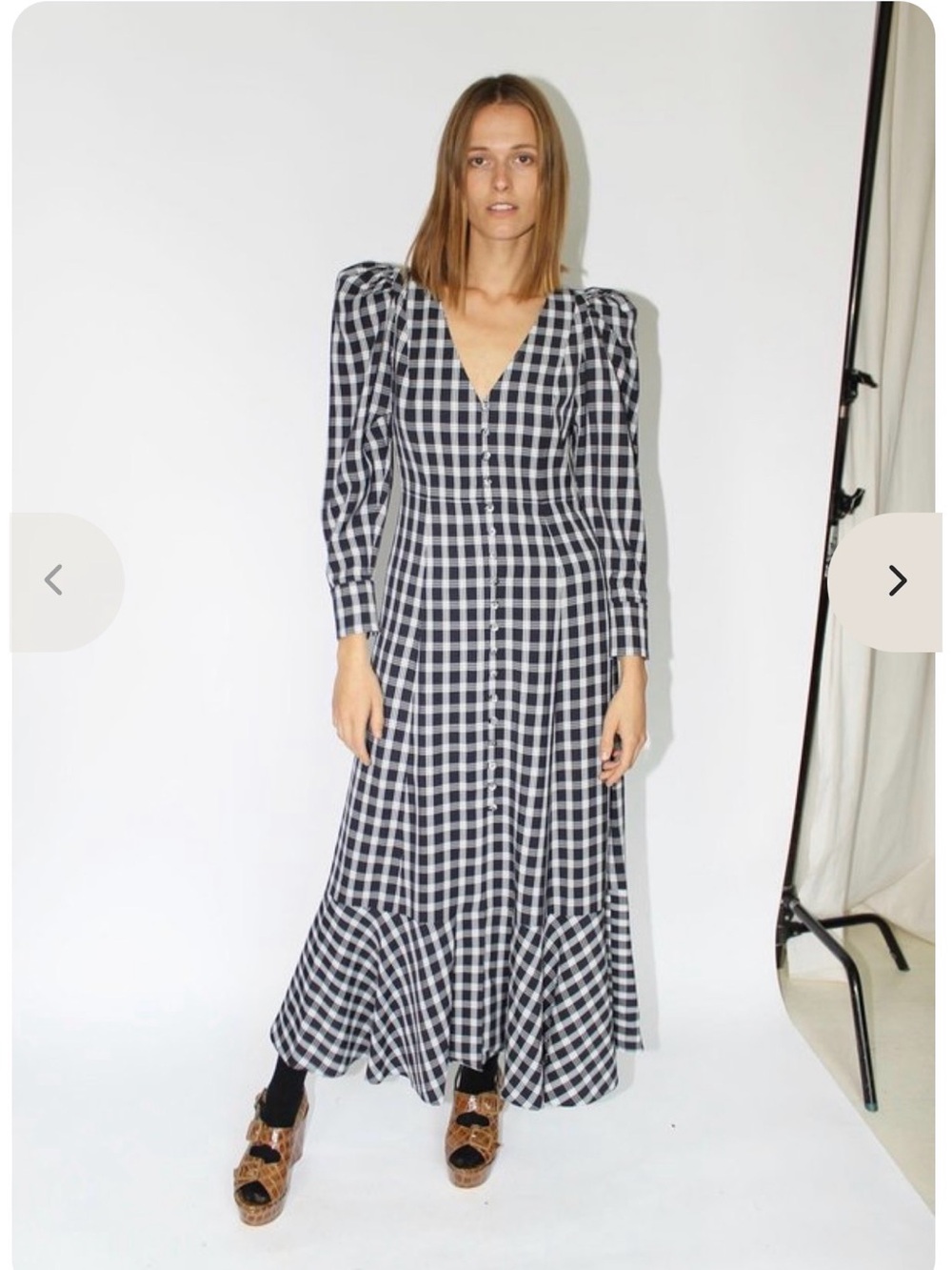 Mr. Larkin Penny dress in navy plaid. BNWT